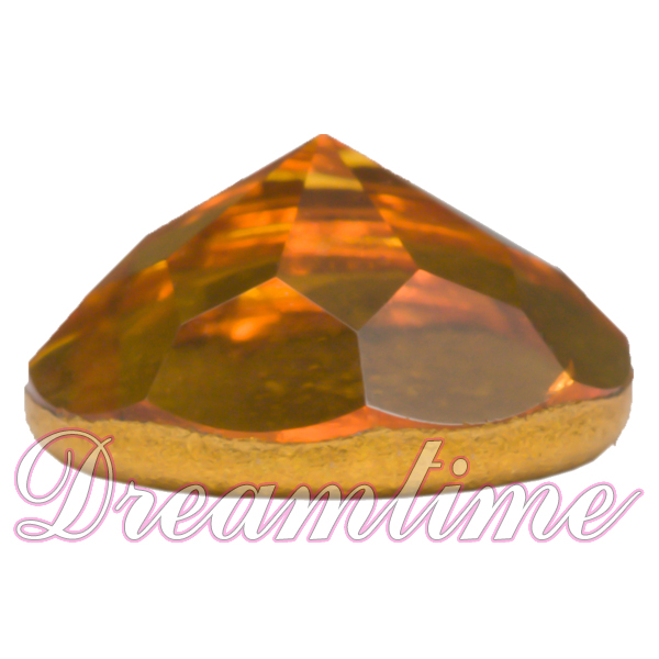 Dreamtime Crystal 2020 Rauten Rose Flat Back Topaz 11mm